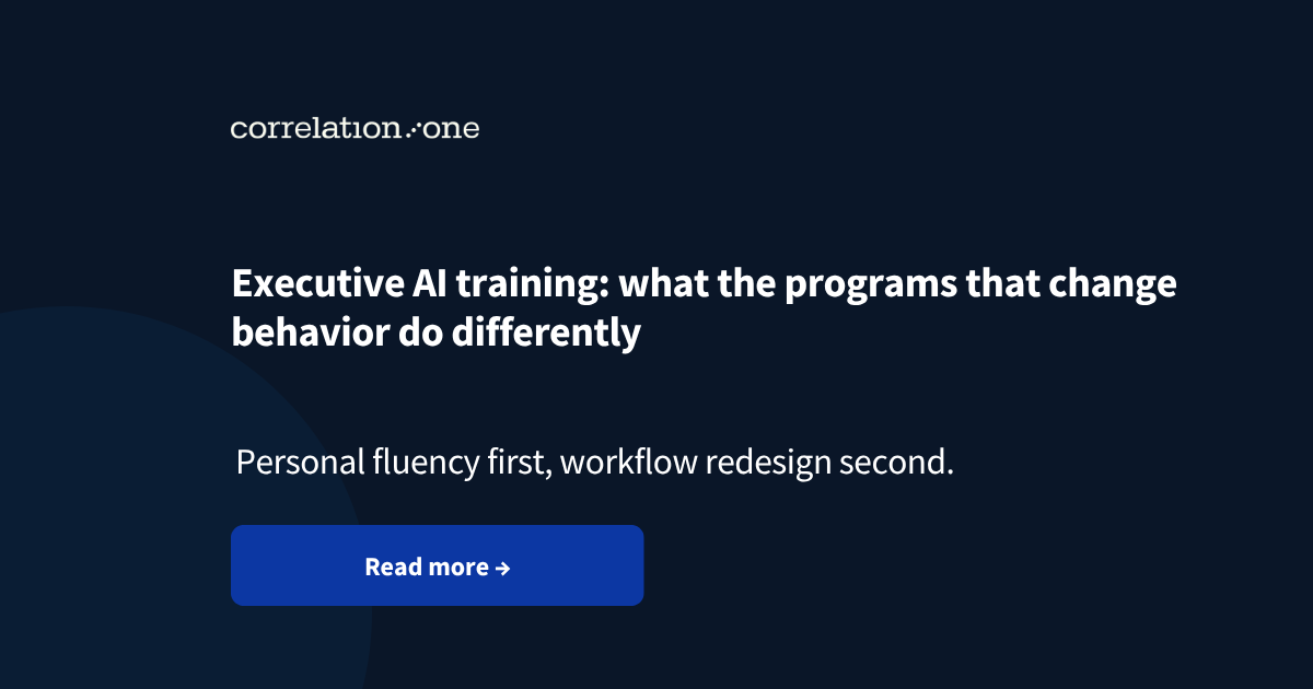 Executive AI training: what the programs that change behavior do differently